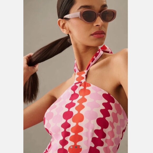 Brand New Hutch Printed Halter Romper - Picture 3 of 8